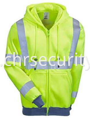 Men's High Visibility Hooded Sweatshirt Jacket